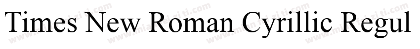 Times New Roman Cyrillic Regular字体转换